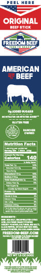 PRE-ORDER - Beef Sticks sourced from American Ranchers (5 count)