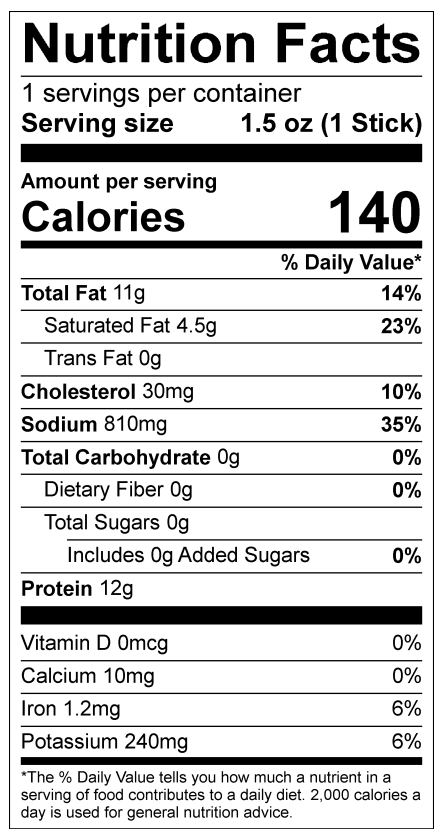 Original Beef Sticks sourced from American Ranchers